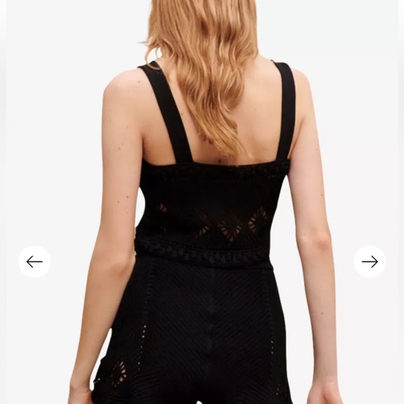 NWT Maje Mayon cropped crochet-knit top - Picture 3 of 5